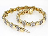 White Diamond 14k Yellow Gold Tennis Bracelet 3.00ctw