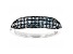 Blue Diamond Rhodium Over Sterling Silver Band Ring 0.50ctw