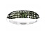 Green Diamond Rhodium Over Sterling Silver Band Ring 0.50ctw