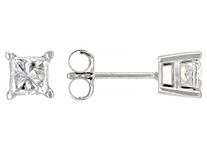 White Diamond 14k White Gold Stud Earrings 0.75ctw
