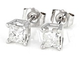 White Diamond 14k White Gold Stud Earrings 0.75ctw
