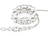 White Diamond 10k White Gold Circle Pendant With Chain 2.00ctw