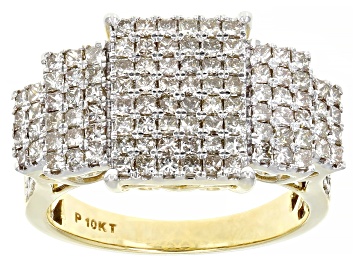 Picture of Candlelight Diamonds™ 10k Yellow Gold Cluster Ring 1.75ctw