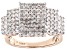 Candlelight Diamonds™ 10k Rose Gold Cluster Ring 1.75ctw