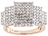 Candlelight Diamonds™ 10k Rose Gold Cluster Ring 1.75ctw