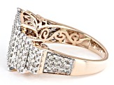 Candlelight Diamonds™ 10k Rose Gold Cluster Ring 1.75ctw