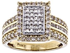 Candlelight Diamonds™ 10k Yellow Gold Cluster Ring 1.25ctw