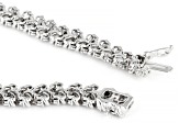 White Diamond Rhodium Over Sterling Silver Tennis Bracelet 1.00ctw