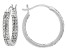 White Diamond 10k White Gold Inside-Out Hoop Earrings 1.00ctw