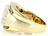 White Diamond 14k Yellow Gold Over Sterling Silver Mens Ring 0.50ctw