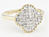 Candlelight Diamonds™ 10k Yellow Gold Cluster Ring 0.55ctw