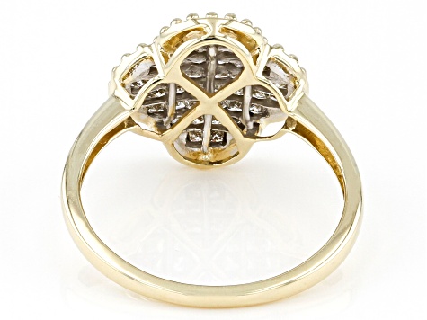Candlelight Diamonds™ 10k Yellow Gold Cluster Ring 0.55ctw
