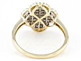Candlelight Diamonds™ 10k Yellow Gold Cluster Ring 0.55ctw