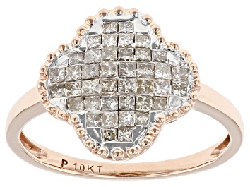 Picture of Candlelight Diamonds™ 10k Rose Gold Cluster Ring 0.55ctw