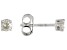White Diamond 14k White Gold Solitaire Earrings 0.20ctw