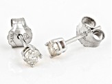 White Diamond 14k White Gold Solitaire Earrings 0.20ctw