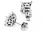 White Diamond Rhodium Over Sterling Silver Stud Earrings 0.25ctw
