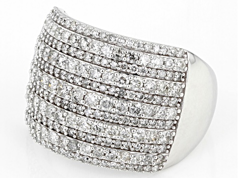 White Diamond 10k White Gold Wide Band Ring 1.75ctw - DOE019 | JTV.com