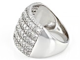 White Diamond 10k White Gold Wide Band Ring 1.75ctw