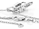 White Diamond 14k White Gold Slide Pendant With 18" Rope Chain 0.10ctw