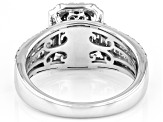 White Diamond 14k White Gold Halo Ring 1.50ctw