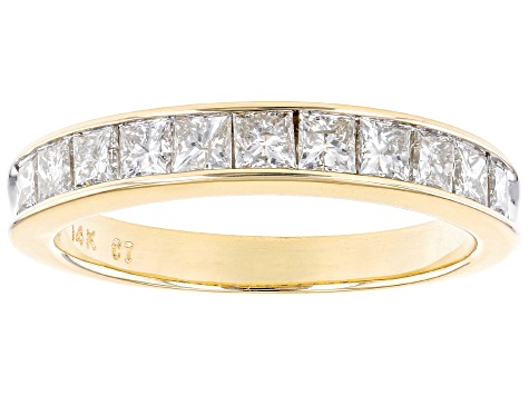White Diamond 14k Yellow Gold Band Ring 1.00ctw