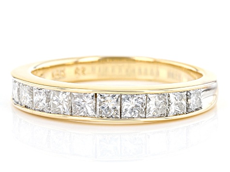 White Diamond 14k Yellow Gold Band Ring 1.00ctw