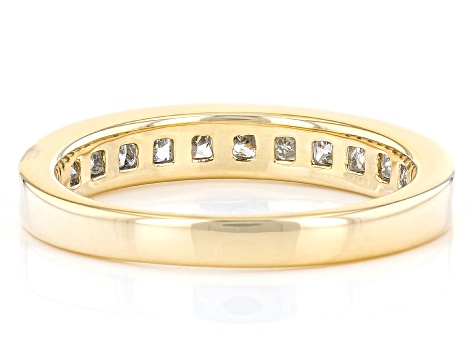 White Diamond 14k Yellow Gold Band Ring 1.00ctw