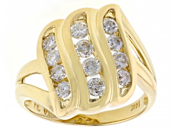 Picture of White Diamond 14k Yellow Gold Ring 0.85ctw