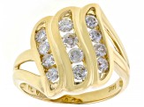 White Diamond 14k Yellow Gold Ring 0.85ctw