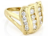 White Diamond 14k Yellow Gold Ring 0.85ctw