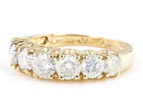 White Diamond 14k Yellow Gold Band Ring 2.00ctw