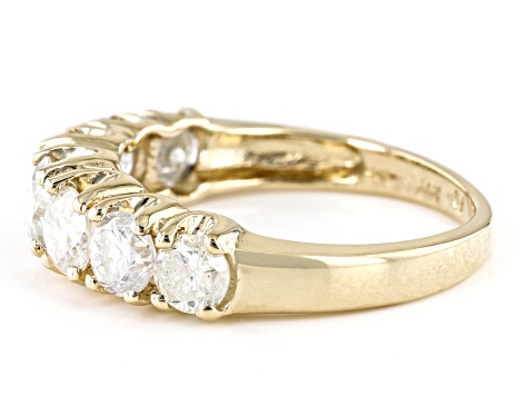 White Diamond 14k Yellow Gold Band Ring 2.00ctw
