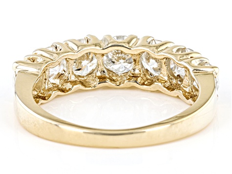 White Diamond 14k Yellow Gold Band Ring 2.00ctw