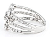 White Diamond 10k White Gold Band Ring 1.00ctw