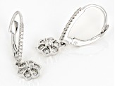 White Diamond 14k White Gold Dangle Earrings 0.50ctw