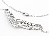 White Diamond Rhodium Over Sterling Silver Necklace 1.00ctw