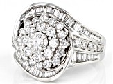 White Diamond 14k White Gold Cluster Ring 2.00ctw