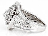 White Diamond 14k White Gold Cluster Ring 2.00ctw