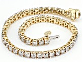 White Diamond 14k Yellow Gold Tennis Bracelet 6.00ctw