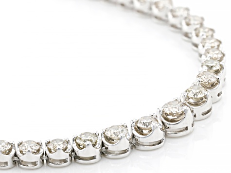 White Diamond 10k White Gold Tennis Necklace 4.00ctw