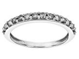 White Diamond 10k White Gold Band Ring 0.40ctw