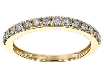 Picture of White Diamond 10k Yellow Gold Band Ring 0.40ctw