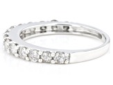 White Diamond 10k White Gold Band Ring 0.85ctw