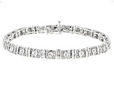 White Diamond 10k White Gold Tennis Bracelet 2.85ctw