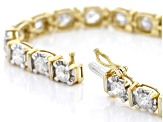 White Diamond 10k Yellow Gold Tennis Bracelet 8.00ctw