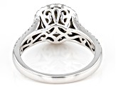 White Diamond Rhodium Over Sterling Silver Cluster Ring 0.25ctw