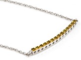 Yellow Diamond Rhodium Over Sterling Silver Necklace 0.25ctw