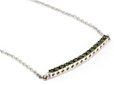 Green Diamond Rhodium Over Sterling Silver Necklace 0.25ctw