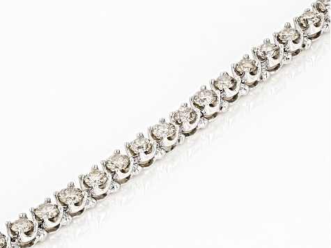 White Diamond 10k White Gold Tennis Bracelet 4.00ctw